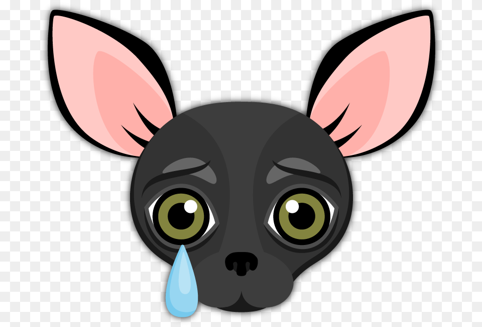 Black Chihuahua Emoji Stickers For Imessage Are You Chihuahua Emoji Black Grey, Animal, Canine, Dog, Mammal Free Png Download