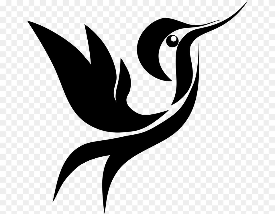 Black Chinned Hummingbird Silhouette Computer Icons Drawing Gray Free Png Download