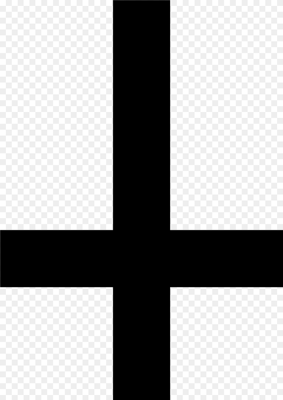 Black Christian Cross St Peter Cross, Gray Free Png