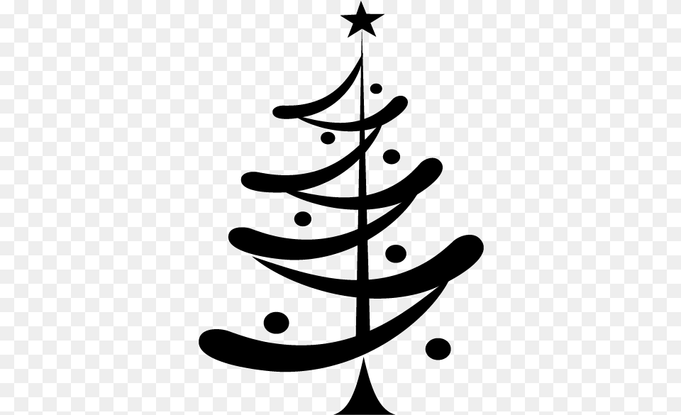 Black Christmas Tree, Gray Free Png Download