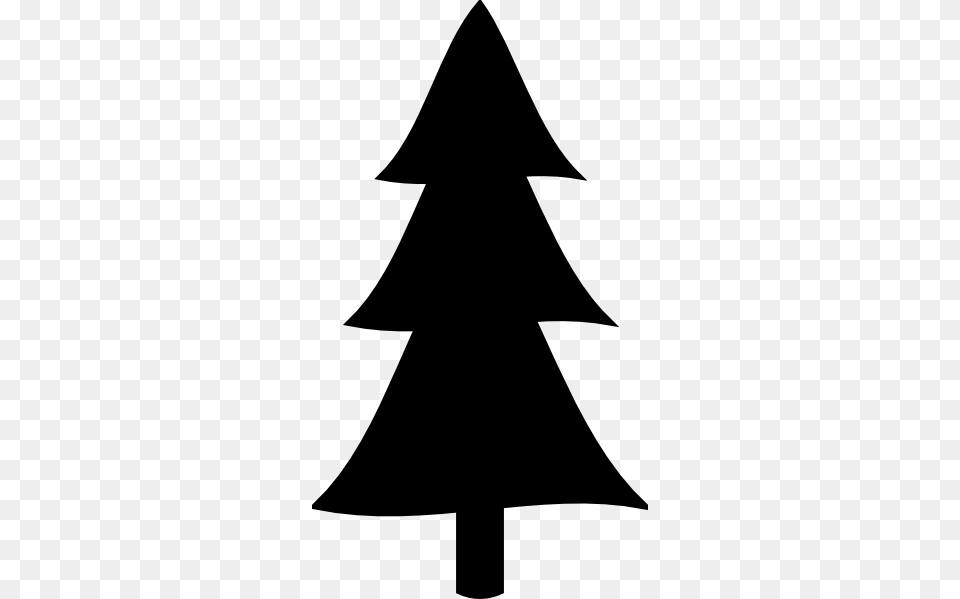 Black Christmas Tree Clip Art, Silhouette, Stencil, Animal, Fish Png Image