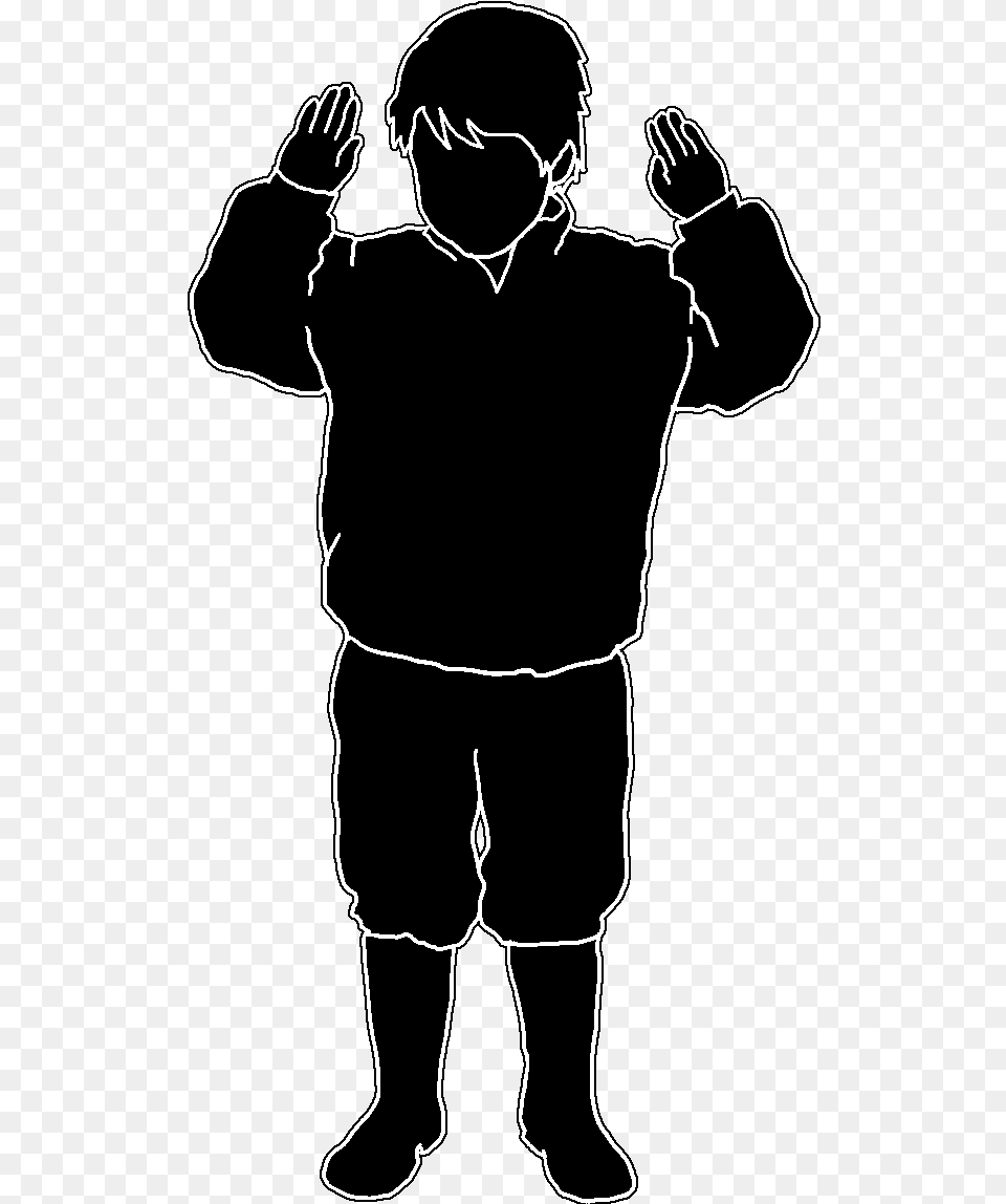 Black Cilhouette Kid White Line Children Silhouettes Coloring, Silhouette, Adult, Person, Man Free Transparent Png
