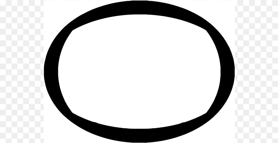Black Circle With White Inside, Oval Png