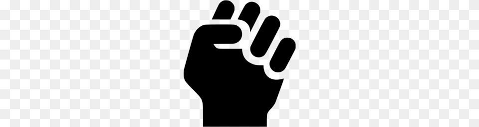 Black Clenched Fist Icon, Gray Free Transparent Png