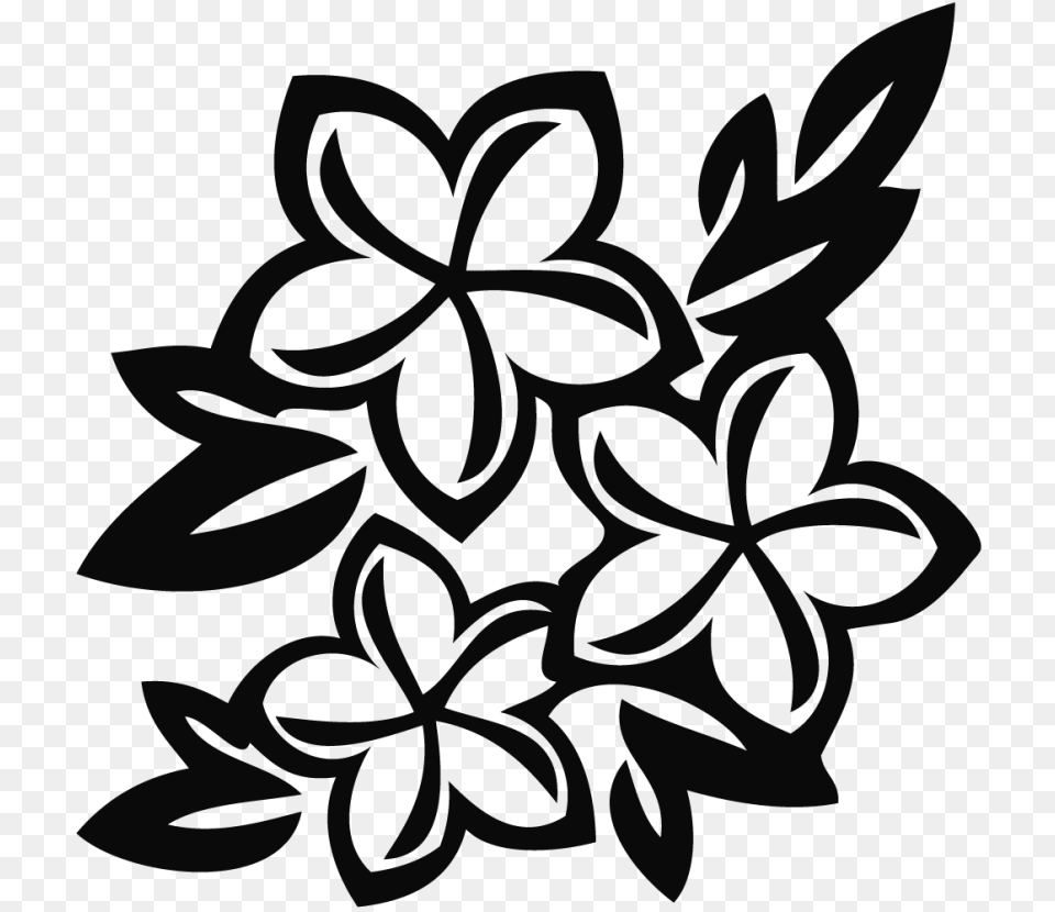 Black Clipart Flower Free White, Art, Floral Design, Graphics, Pattern Png Image
