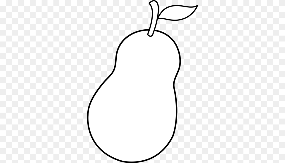 Black Clipart Pear, Food, Fruit, Plant, Produce Free Png