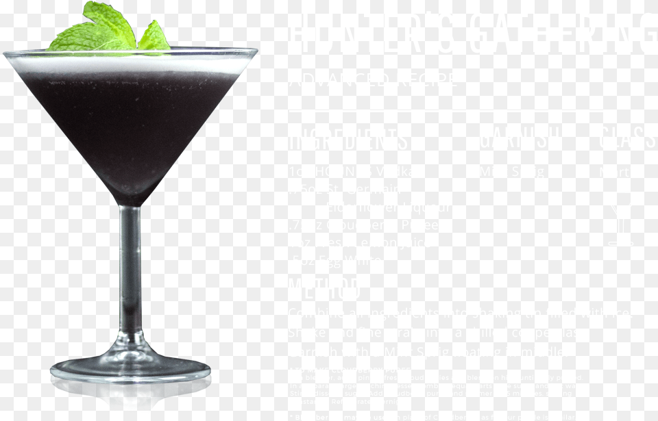 Black Cocktail, Alcohol, Beverage, Herbs, Mint Free Transparent Png