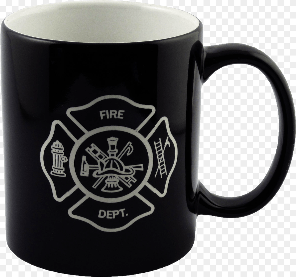 Black Coffee Mug Detroit Fire Department Logo, Cup, Beverage, Coffee Cup Free Png