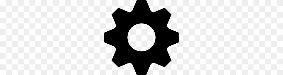 Black Cog Icon, Gray Png Image