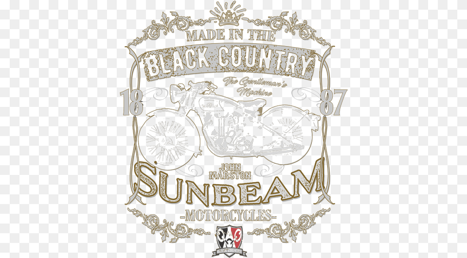 Black Country Sunbeam T Shirt Illustration, Wheel, Logo, Machine, Vehicle Free Transparent Png