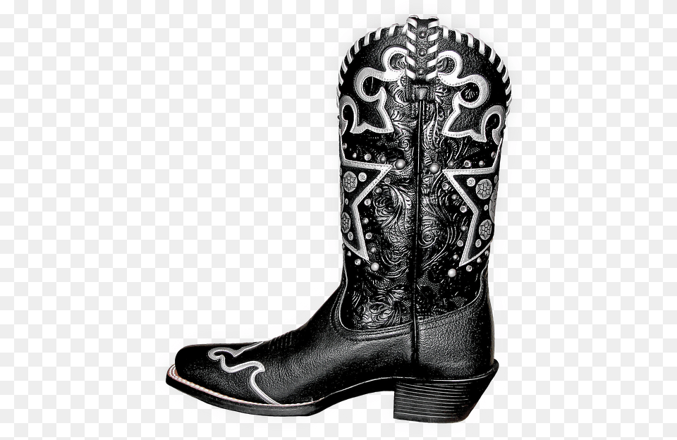 Black Cowboy Boots, Clothing, Footwear, Shoe, Boot Free Png Download