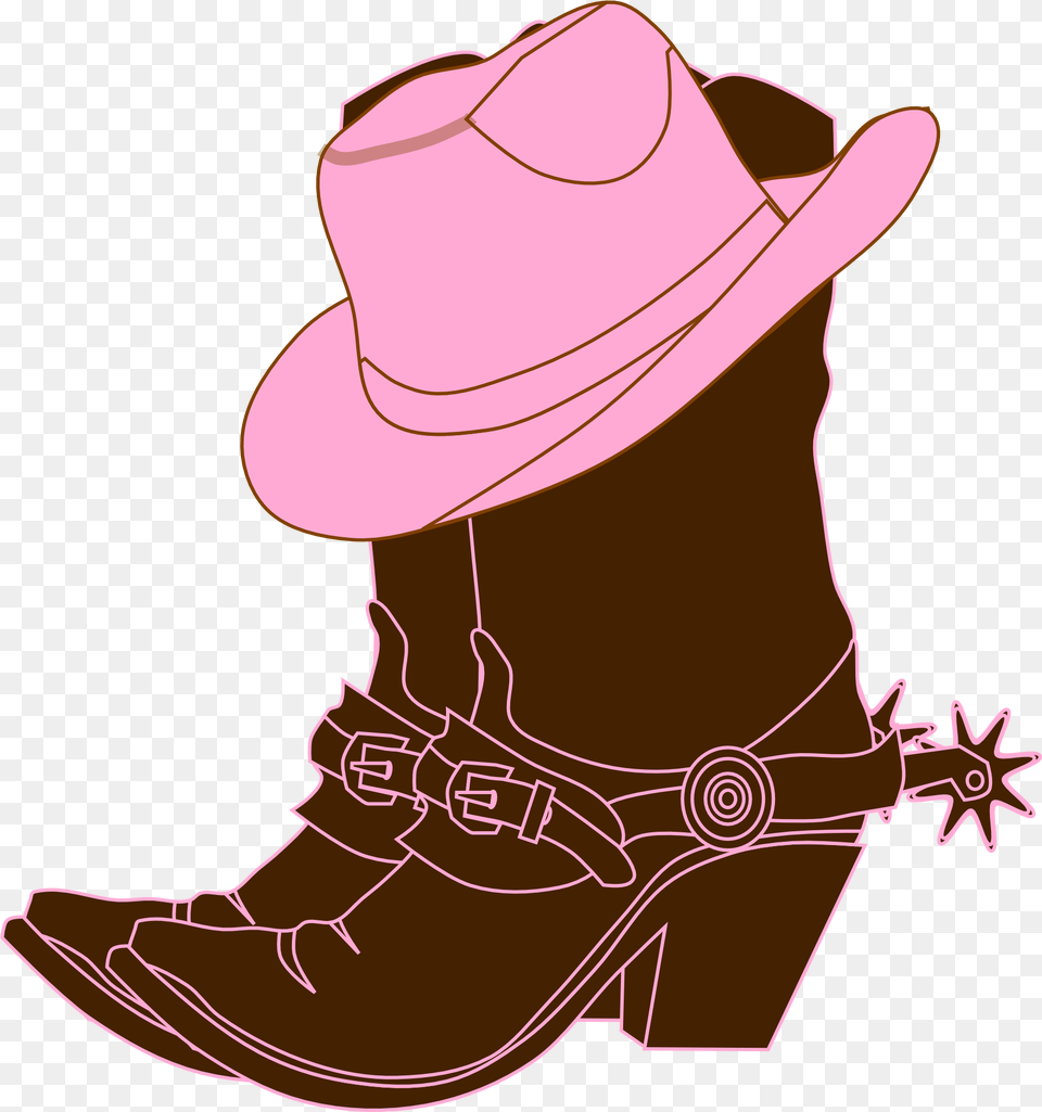 Black Cowboy Boots And Hats Drawing Cowgirl Boots Clipart, Clothing, Cowboy Hat, Hat, Adult Free Png Download