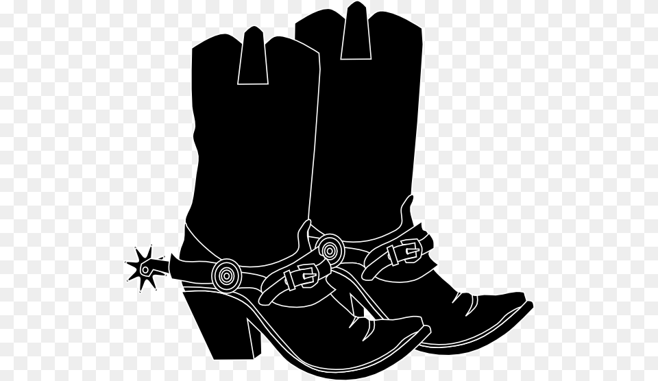 Black Cowboy Boots Clipart, Clothing, Footwear, Shoe, Person Free Transparent Png