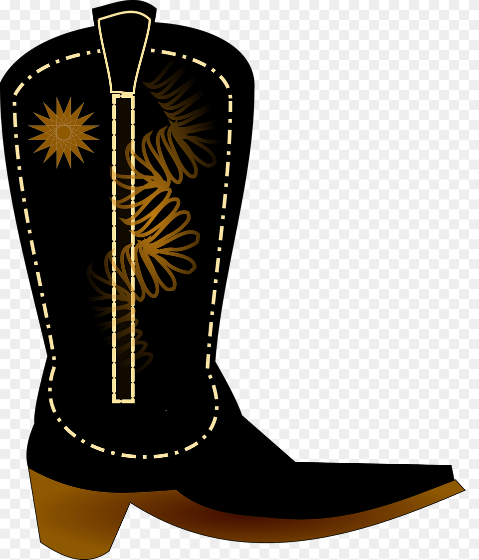 Black Cowboy Boots Clipart, Boot, Clothing, Cowboy Boot, Footwear Free Png Download
