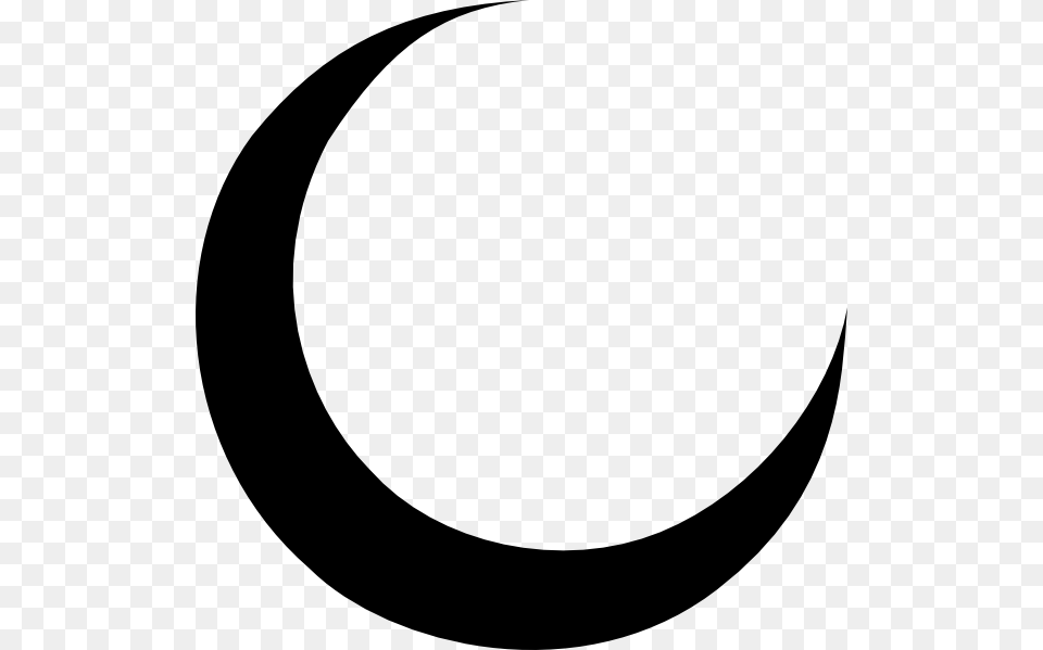 Black Crescent Clip Art At Clker Com Moon Svg, Astronomy, Nature, Night, Outdoors Free Png Download