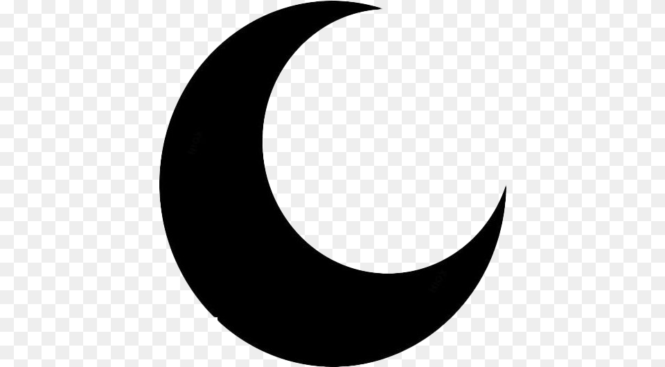 Black Crescent Moon Image Transparent Crescent Moon, Nature, Night, Outdoors, Astronomy Free Png Download