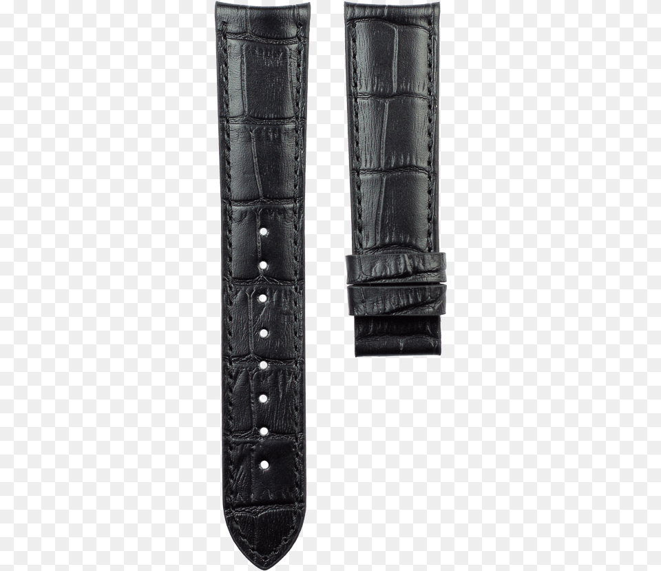 Black Crocodile Leather Strap, Accessories, Boot, Clothing, Footwear Png Image