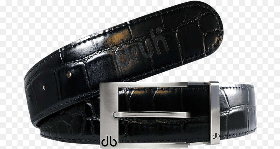 Black Crocodile Textured Leather Belt With Prong Buckle Belt, Accessories, Car, Transportation, Vehicle Free Png Download