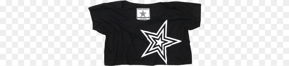 Black Crop With White Star Dirty Couture Shirts, Clothing, T-shirt, Star Symbol, Symbol Free Png