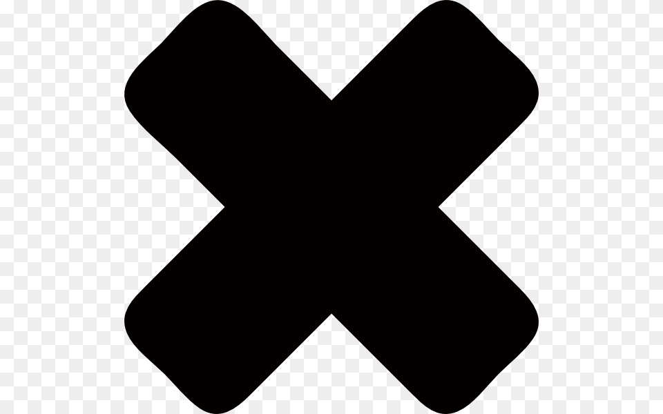Black Cross Wrong, Silhouette, Symbol, Animal, Fish Png