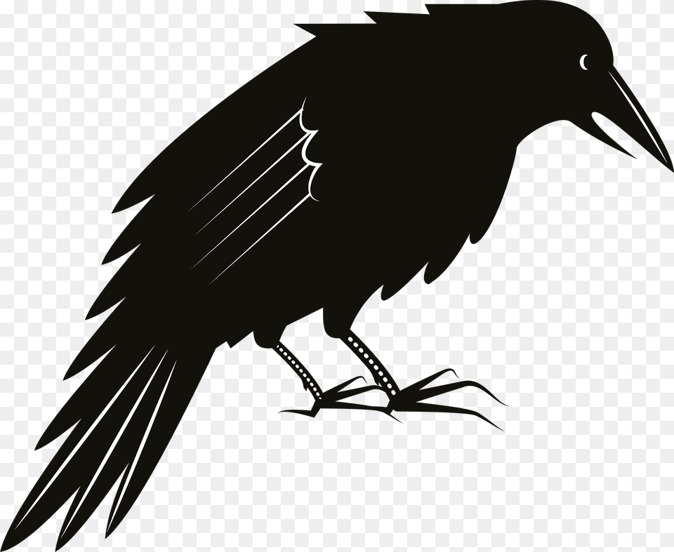 Black Crow Clipart, Animal, Bird, Blackbird, Knife Free Png