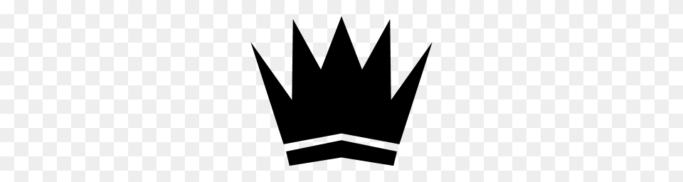 Black Crown Icon, Gray Free Png