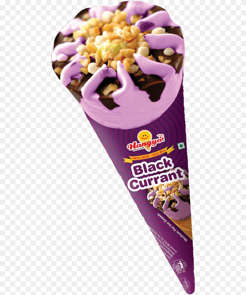 Black Currant Ice Cream Cone, Food, Snack Free Png