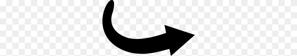 Black Curved Arrow Clip Art, Gray Free Png Download