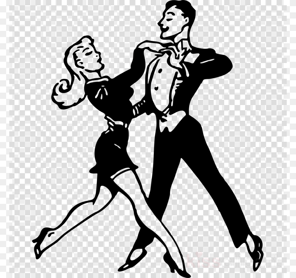 Black Dancing Couple Clipart Black And White Dance, People, Person, Stencil, Adult Free Png