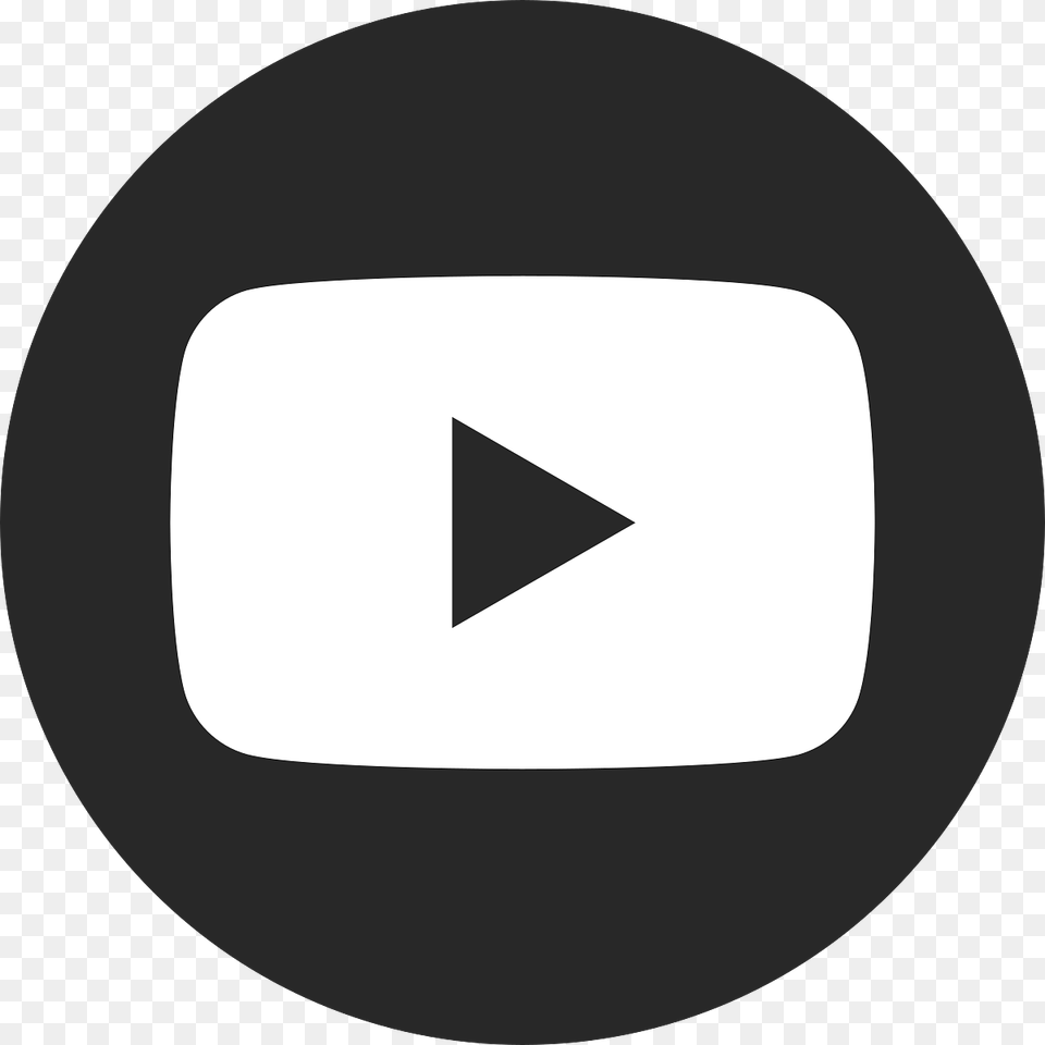 Black Dark Circle Youtube Logo, Disk Free Png Download