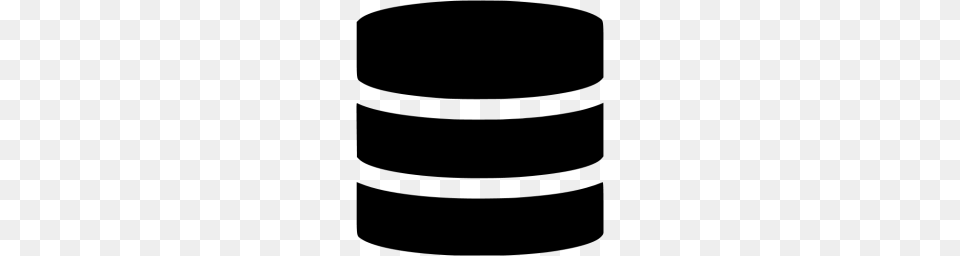 Black Database Icon, Gray Png Image