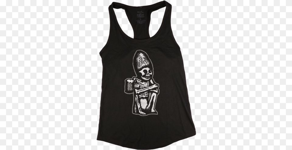 Black Dead Guy Tank Rogue Dead Guy Ale Pint Glass, Clothing, Tank Top, Blouse, Person Free Png Download