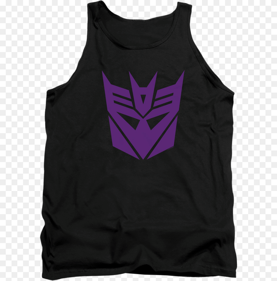 Black Decepticon Logo Transformers Tank Top Shout At The Devil Vest, Clothing, Tank Top, Adult, Male Free Transparent Png