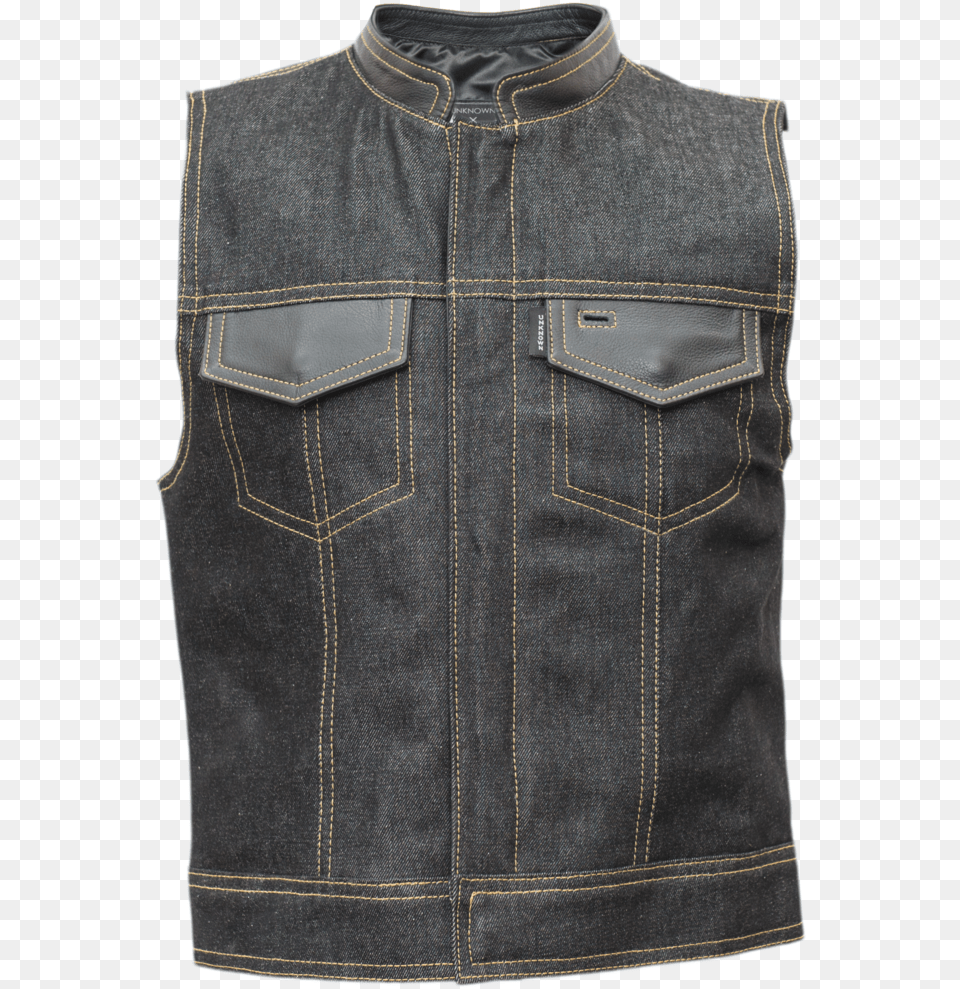 Black Denim Vest, Clothing, Coat, Jacket, Lifejacket Free Transparent Png