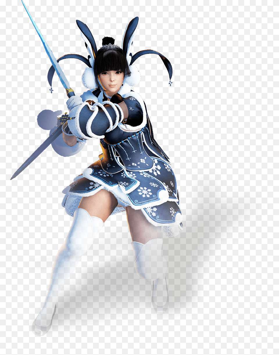 Black Desert Char, Clothing, Costume, Person, Weapon Free Png Download