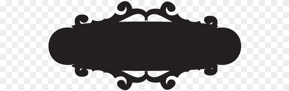 Black Design Banner Blank Ornate Decoration Vector Banner Graphics Design, Silhouette, Stencil, Smoke Pipe, Accessories Free Png Download