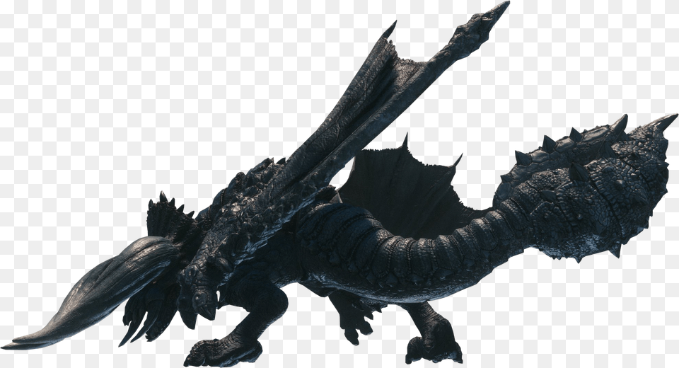 Black Diablos Monster Hunter World Black Diablos, Dragon, Animal, Lizard, Reptile Free Png Download