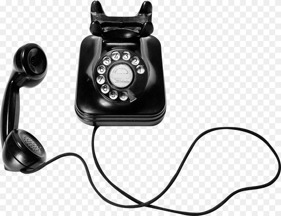 Black Dial Phone On Hold Png Image