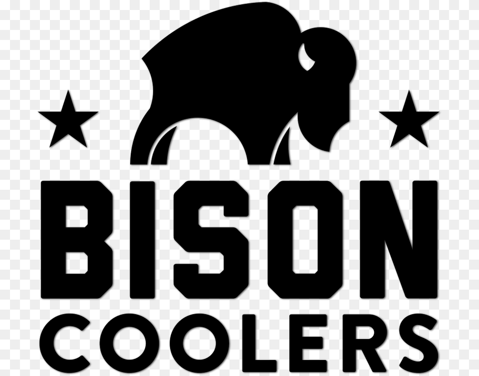 Black Die Cut Bison Logo Web 0be2cf42 A525 48a5 8254 Bison Coolers, Gray Free Transparent Png