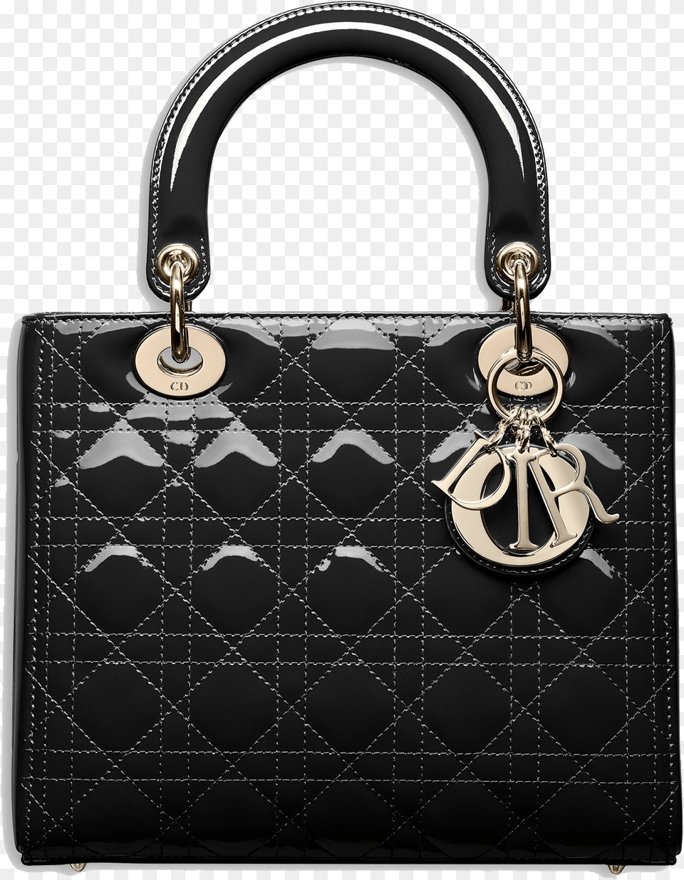 Black Dior Bag Image Background Lady Dior Black Patent, Accessories, Handbag, Purse Png