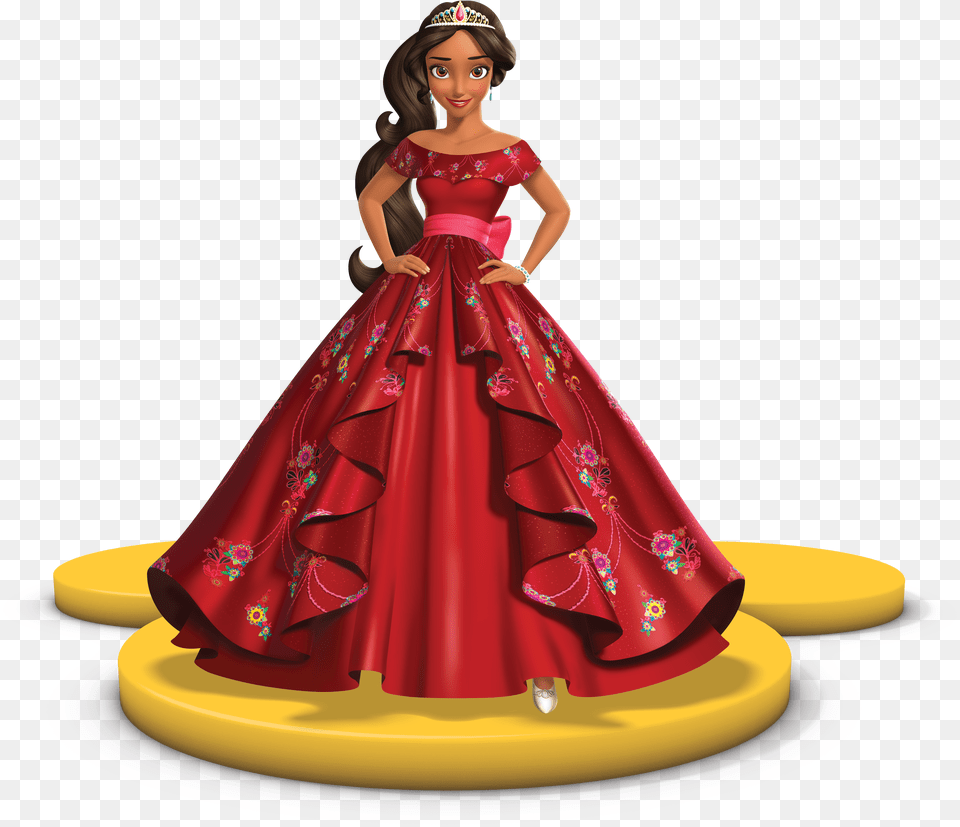 Black Disney Princess In Red Dress Png
