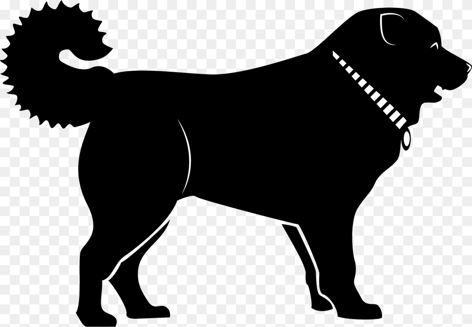 Black Dog Clipart, Silhouette, Animal, Canine, Mammal Png Image