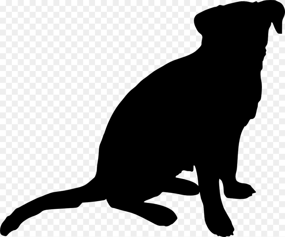 Black Dog Clipart Silhouette Clip Art, Stencil, Animal, Kangaroo, Mammal Free Transparent Png
