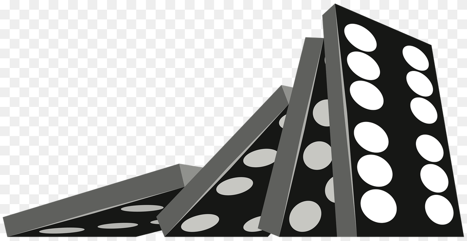 Black Dominoes With White Spots Clipart, Domino, Game Free Png