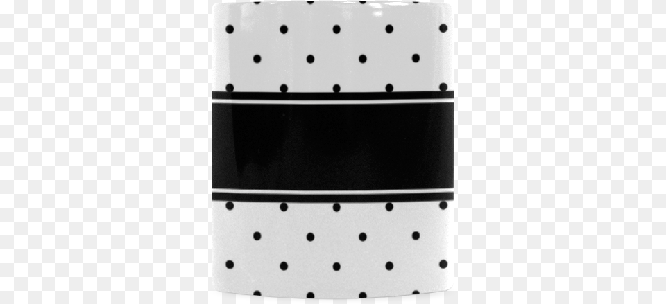 Black Dots White Ribbon Your Name White Mug Polka Dot, Pattern, Pottery, Nature, Outdoors Png Image