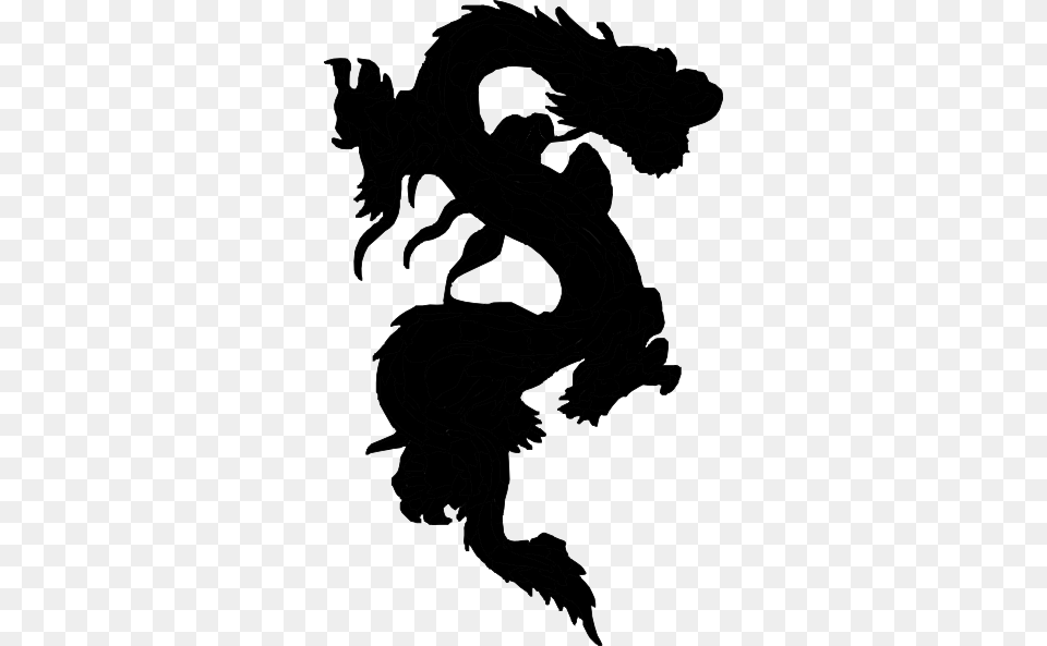 Black Dragon Clip Art, Silhouette, Stencil, Baby, Person Free Png Download