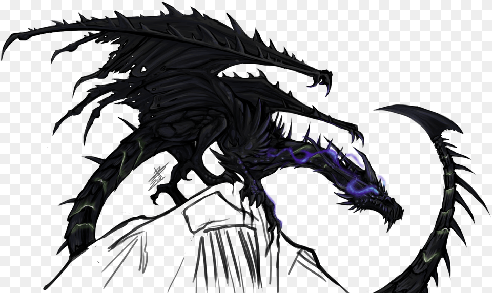 Black Dragon Dragon Monster Shadow Monster Atropagrimm Dragon Png Image