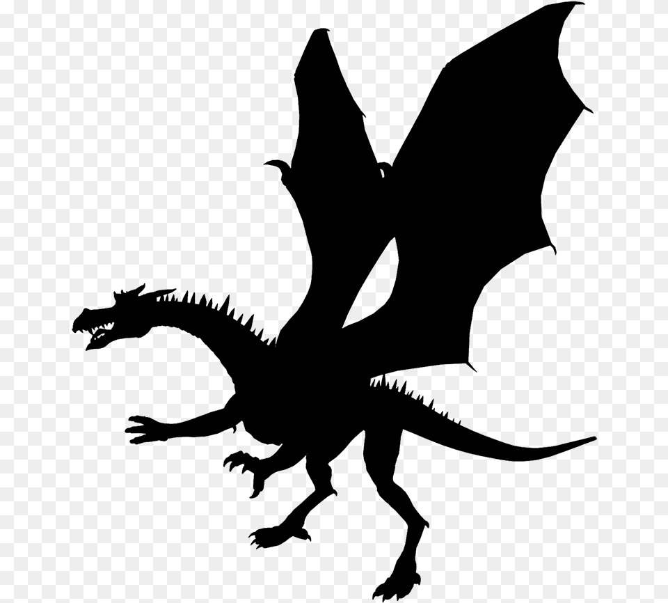 Black Dragon Silhouette Dragon Silhouette, Person Free Transparent Png