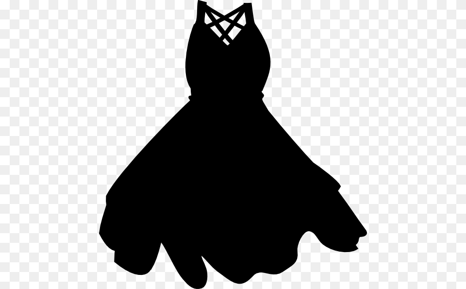 Black Dress Clip Art, Silhouette, Fashion, Stencil, Clothing Png Image