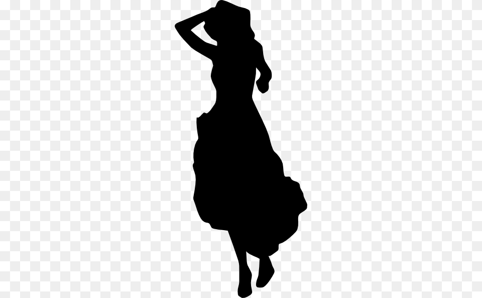 Black Dress Clipart Woman Dress, Silhouette, Adult, Female, Person Free Png